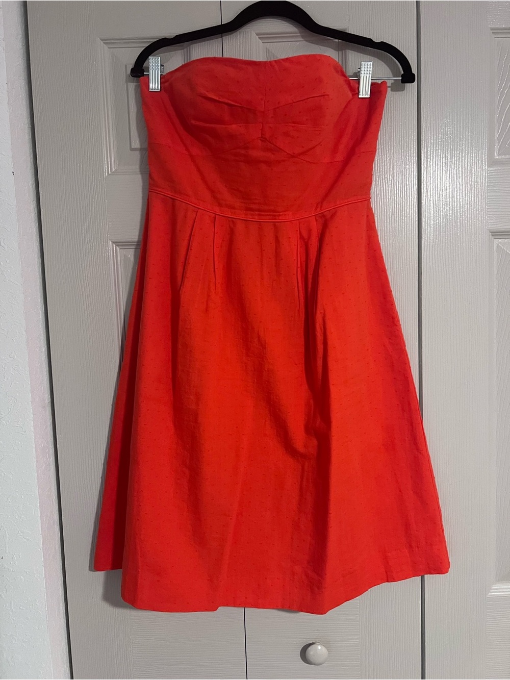 J. Crew Vibrant Orange Strapless Dress
